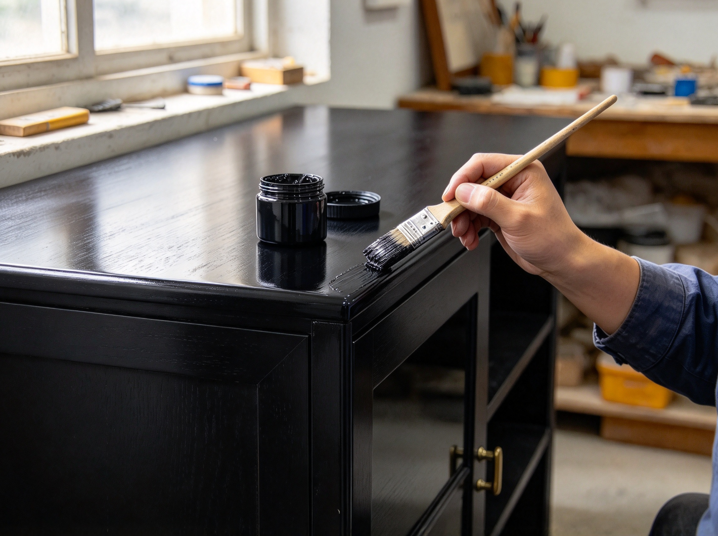 Custom Black Furniture Paint Touch-Up